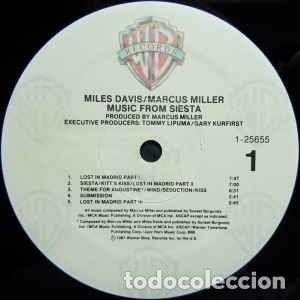 Discos de vinilo: JAZZ - MILES DAVIS + MARCUS MILLER - &rdquo;SIESTA&rdquo; - LP 1987 - Foto 3