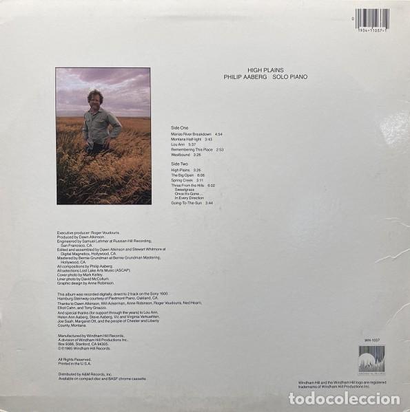 Discos de vinilo: JAZZ - PHILIP AABERG - &rdquo;HIGH PLAINS &rdquo; - LP 1985 - Foto 2