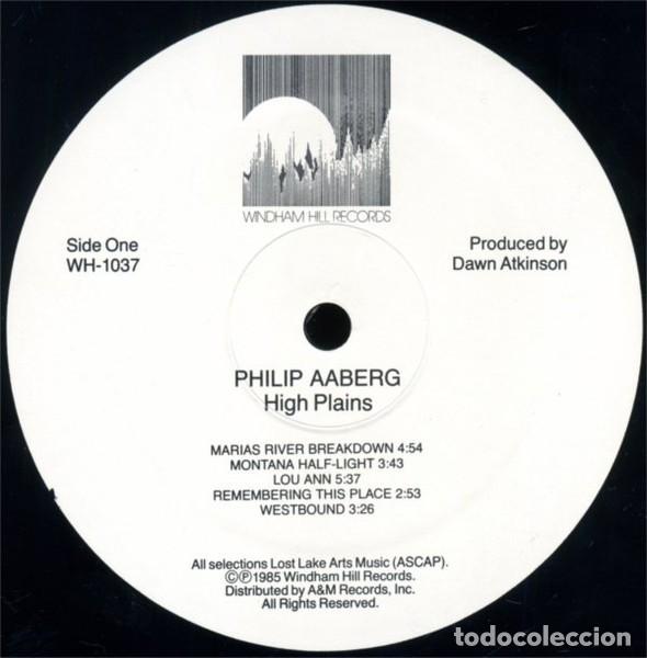 Discos de vinilo: JAZZ - PHILIP AABERG - &rdquo;HIGH PLAINS &rdquo; - LP 1985 - Foto 3