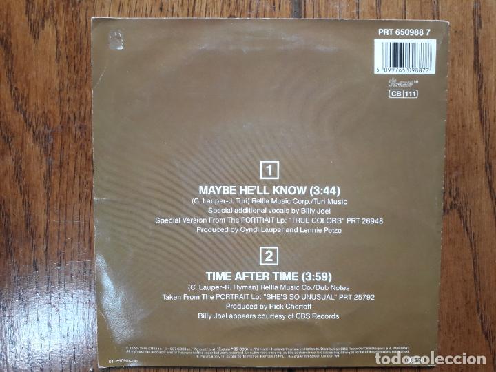 Discos de vinilo: Cyndi Lauper - maybe hell know + time after time - Foto 2