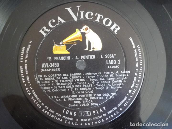 Discos de vinilo: LP vinilo Julio Sosa, E. Francini, A. Pontier - Foto 5