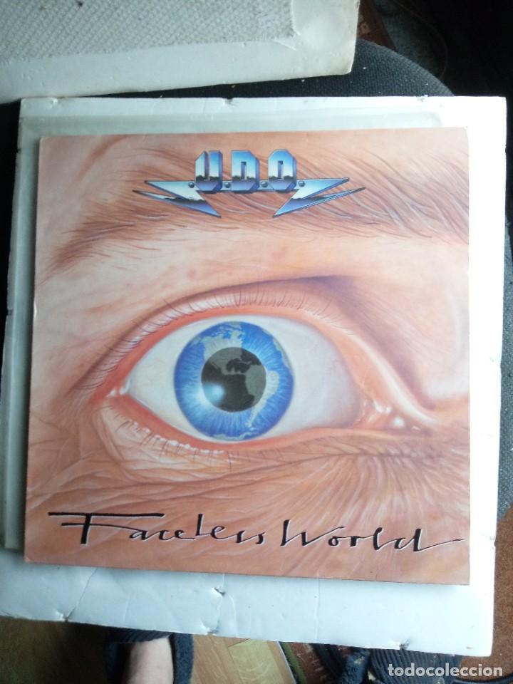 Discos de vinilo: u d o faceless world 1990 lp - Foto 1