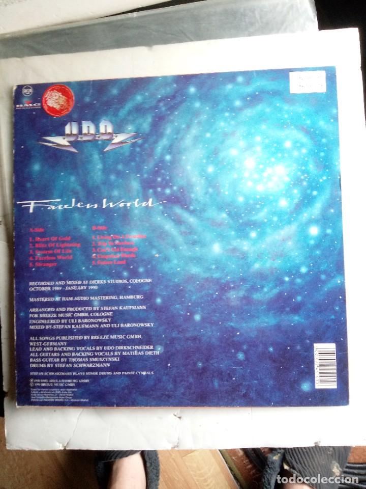 Discos de vinilo: u d o faceless world 1990 lp - Foto 2