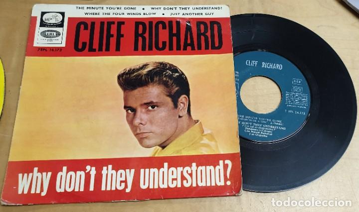 Discos de vinilo: SINGLE CLIFF RICHARD WHY DONT THEY UNDERSTAND? ODEON 7EPL 14.173 - Foto 1