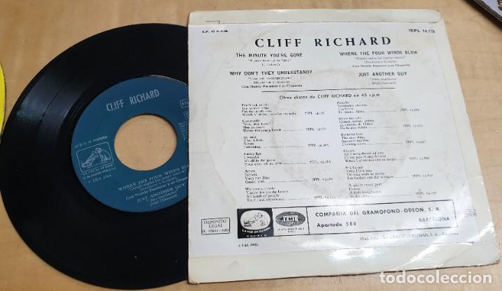 Discos de vinilo: SINGLE CLIFF RICHARD WHY DONT THEY UNDERSTAND? ODEON 7EPL 14.173 - Foto 2