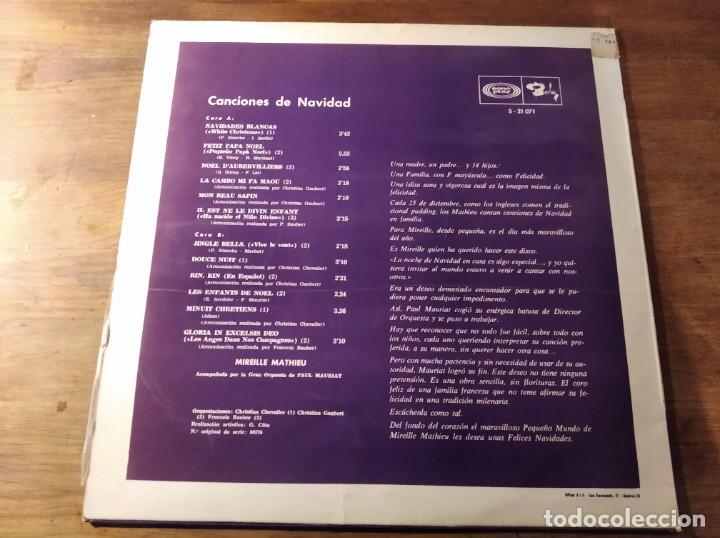 Discos de vinilo: MIREILLE MATHIEU - Chant&eacute; No&euml;l ****** LP ESPA&Ntilde;OL 1968 - Foto 2