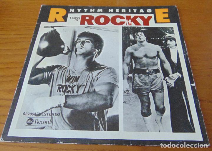 Discos de vinilo: RHYTHM HERITAGE -TEMA DE ROCKY - SINGLE 1976 - Foto 1