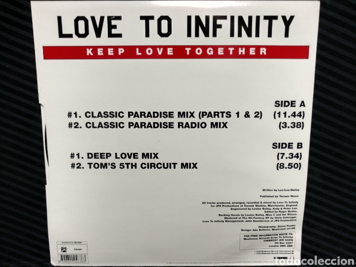 Discos de vinilo: Love To Infinity - Keep Love Together (12&rdquo;) - Foto 2