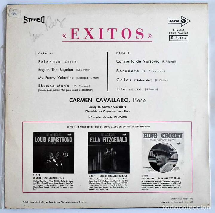 Discos de vinilo: Carmen Cavallaro - Exitos. LP - Foto 2