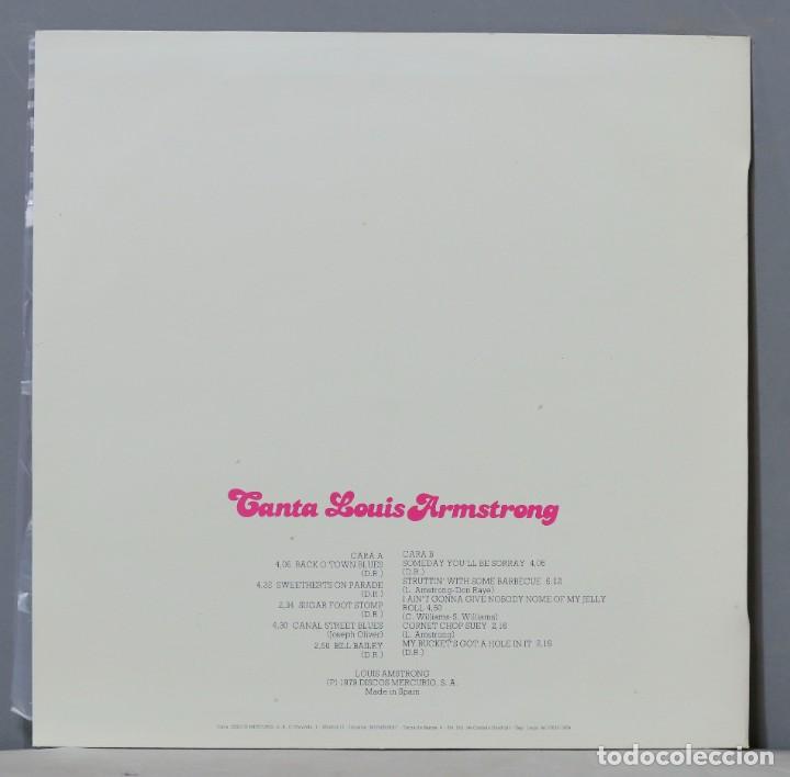 Discos de vinilo: LP. Canta Louis Armstrong - Foto 2