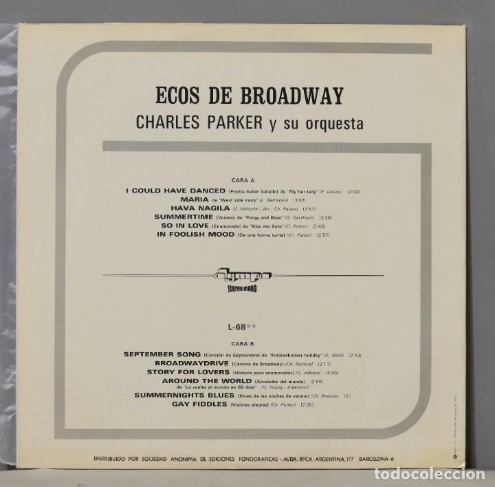 Discos de vinilo: LP. Charles Parker Y Su Orquesta &ndash; Ecos De Broadway - Foto 2