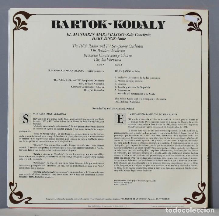 Discos de vinilo: LP. BARTOK-KODALY. RTVE. 45 - Foto 2