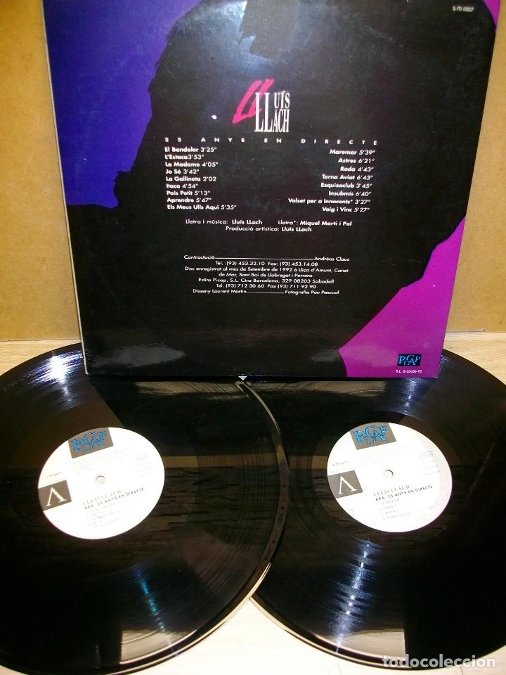 Discos de vinilo: Lluis Llach &ndash; Ara: 25 Anys En Directe 2 x LP - Foto 3
