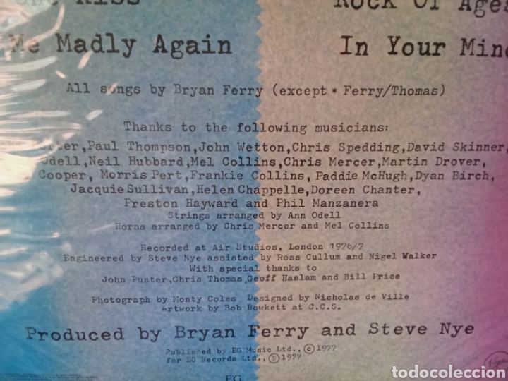 Discos de vinilo: BRYAN FERRY 1977 Copia Spain Virgin Polygram.Nuevo - Foto 7