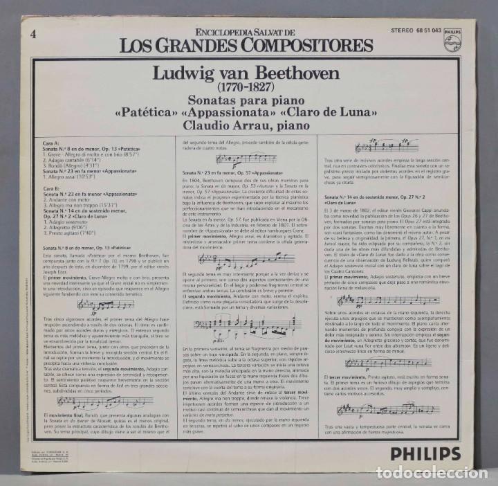 Discos de vinilo: LP. BEETHOVEN. GRANDES COMPOSITORES. 4 - Foto 2