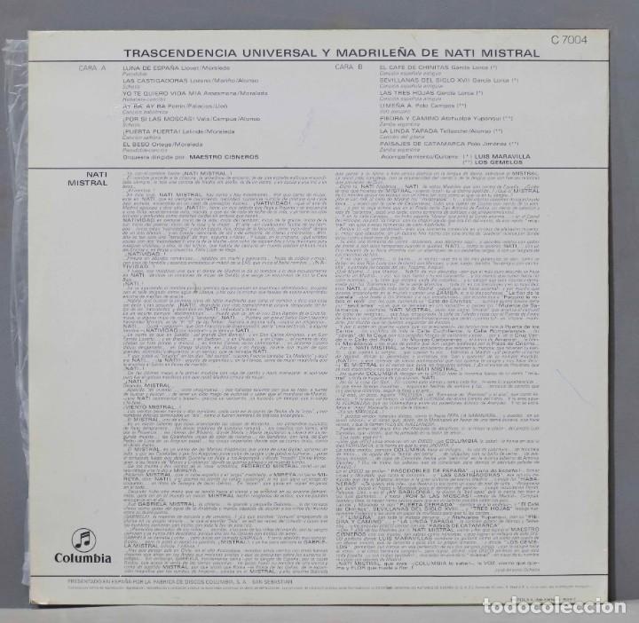 Discos de vinilo: LP. Nati Mistral - Foto 2