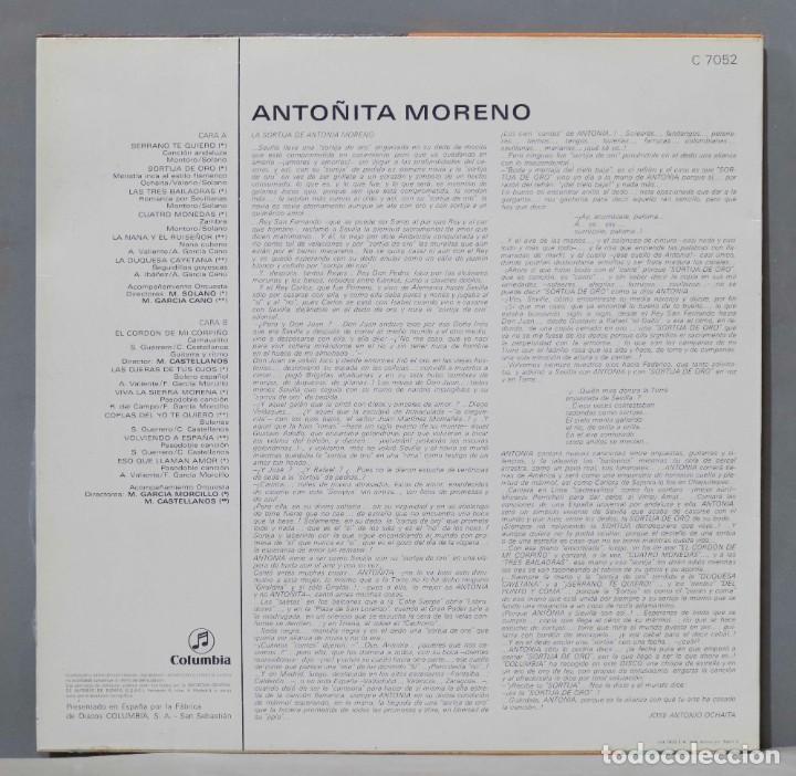 Discos de vinilo: LP. ANTO&Ntilde;ITA MORENO - Foto 2
