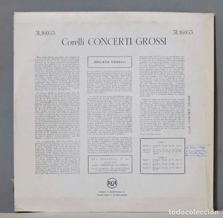 Discos de vinilo: LP. Corelli. Societ&agrave; Corelli. Concerti Grossi - Foto 2
