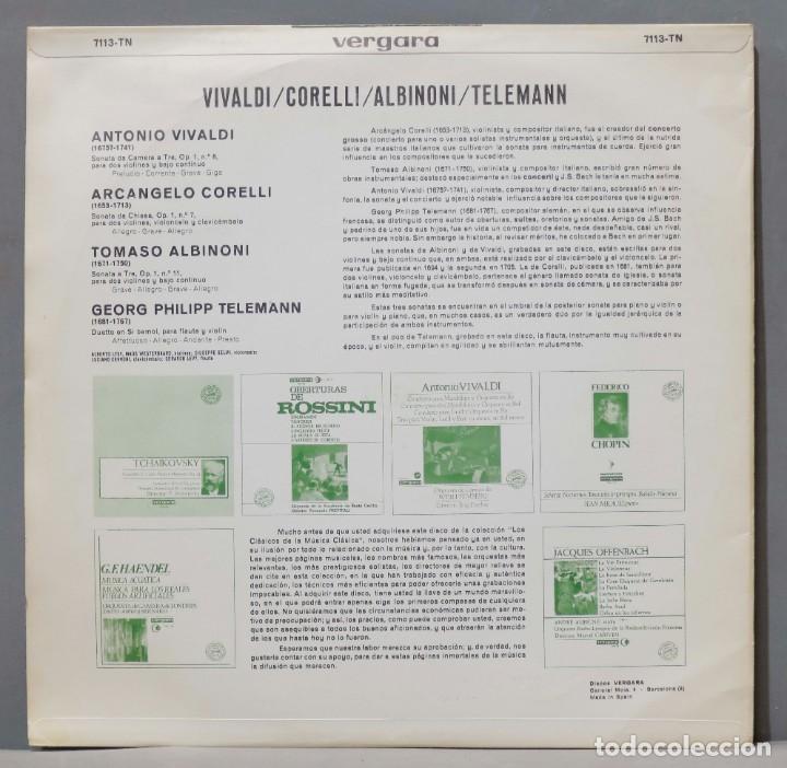 Discos de vinilo: LP. Lysy &ndash; Vivaldi. Corelli. Albinoni. Telemann - Foto 2