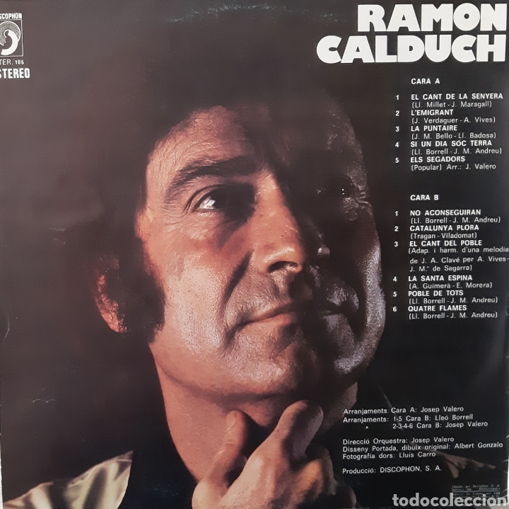 Discos de vinilo: Catalunya Triomfant. Ram&oacute;n Calduch. 1976. LP - Foto 2