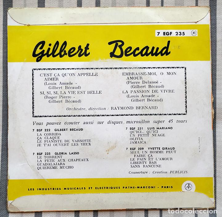 Discos de vinilo: Disco EP GILBERT B&Eacute;CAUD n&ordm; 8 - Foto 2