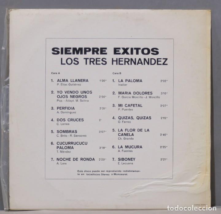Discos de vinilo: LP. Los Tres Hernandez &ndash; Siempre Exitos - Foto 2