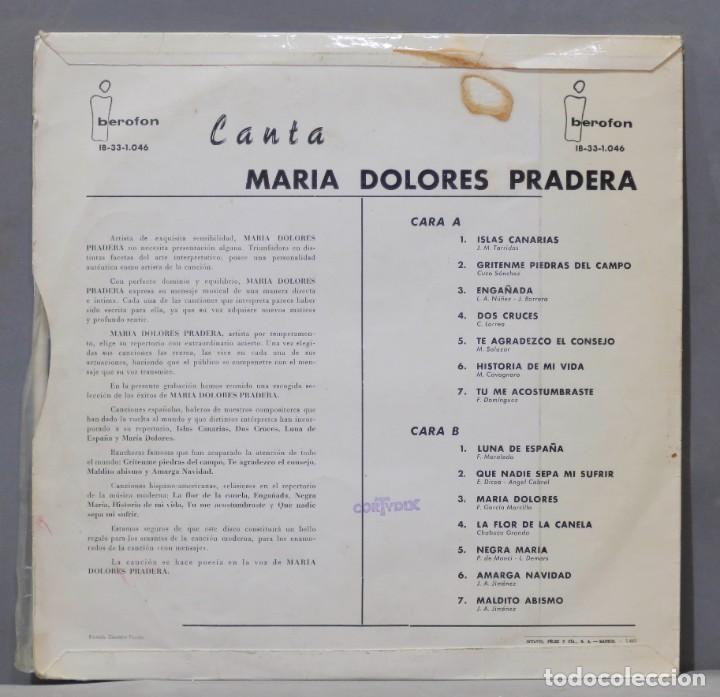 Discos de vinilo: LP. Maria Dolores Pradera &ndash; Canta - Foto 2