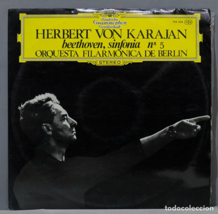 Discos de vinilo: LP. SINFONIA 5. BEETHOVEN. KARAJAN - Foto 1