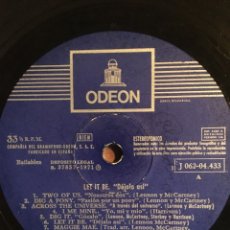 Discos de vinilo: BEATLES - LET IT BE, LP EDICIÓN ESPAÑOLA 1971. Lote 346399398