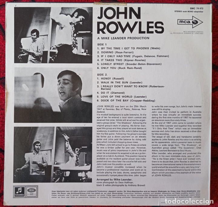 Discos de vinilo: JOHN ROWLES **** VINILO ORIGINAL ALEMANIA LP - Foto 2