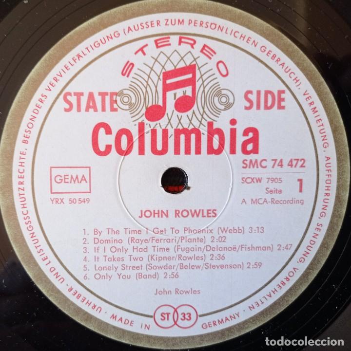 Discos de vinilo: JOHN ROWLES **** VINILO ORIGINAL ALEMANIA LP - Foto 3