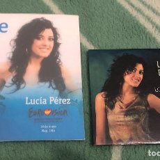 Discos de vinilo: LOTE CD SINGLE + LIBRETA LUCIA PEREZ QUE ME QUITEN LO BAILAO ESPAÑA EUROVISION RAFAEL ARTESERO 2011. Lote 357027560