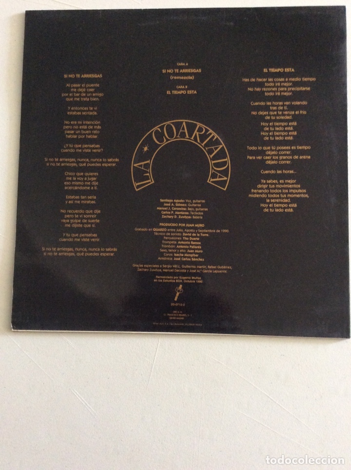 Discos de vinilo: La Coartada. Si no te arriesgas. - Foto 2