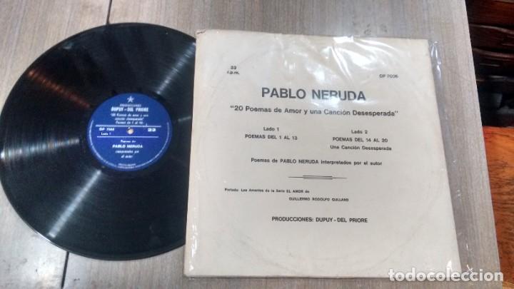 Discos de vinilo: PABLO NERUDA - DISCO VINILO - LP - - Foto 2