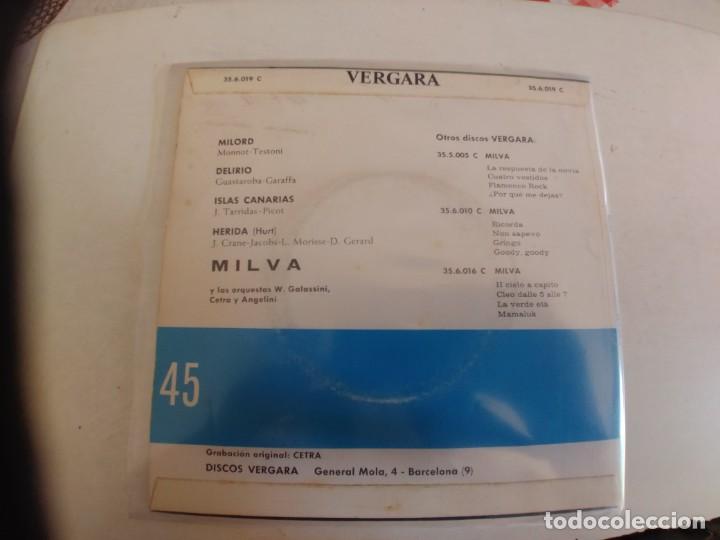 Discos de vinilo: MILVA-EP MILORD +3 - Foto 2