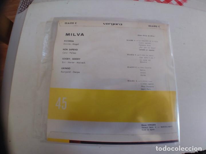 Discos de vinilo: MILVA-EP RICORDA +3 - Foto 2