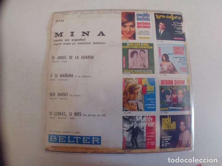 Discos de vinilo: MINA-EP EL ANGEL DE LA GUARDA +3-EN ESPA&Ntilde;OL - Foto 2