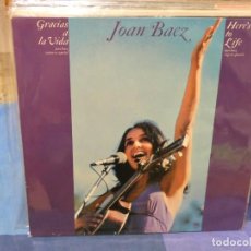 Discos de vinilo: PACC174 LP ALEMAN JOAN BAEZ HERE´S TO LIFE EN ESPAÑOL GRACIAS A LA VIDA BUEN ESTADO. Lote 357165290