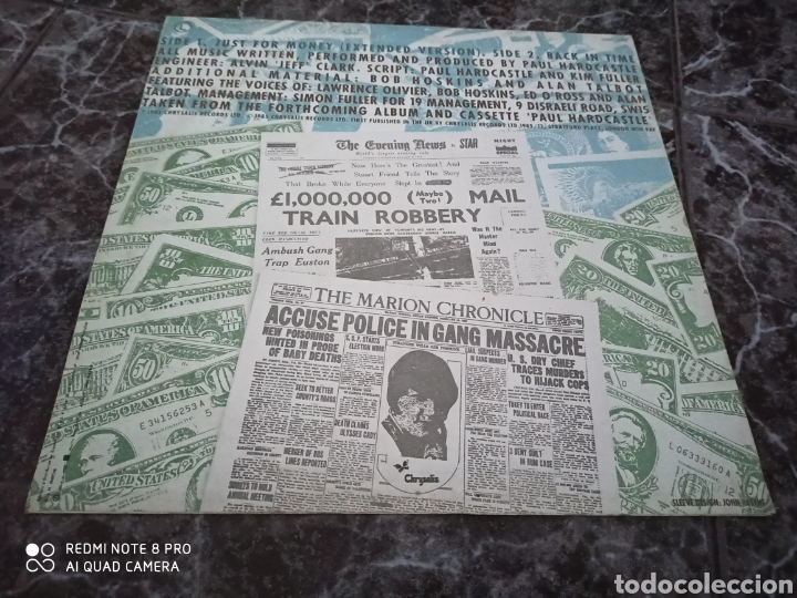 Discos de vinilo: Paul Hardcastle - Just For Money - Foto 2