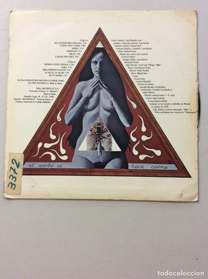 Discos de vinilo: Luis Eduardo Aute. Alma. - Foto 2