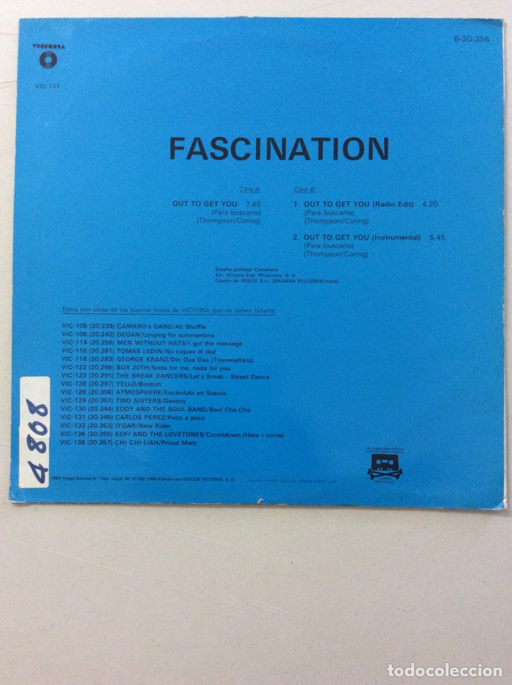 Discos de vinilo: Fascination. Out get you. - Foto 2