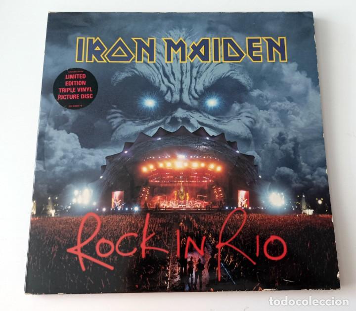 Discos de vinilo: LP IRON MAIDEN - ROCK IN R&Iacute;O - Foto 1