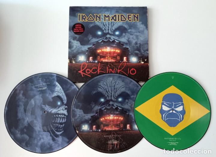 Discos de vinilo: LP IRON MAIDEN - ROCK IN R&Iacute;O - Foto 3