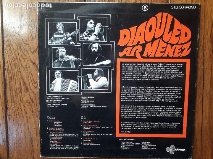 Discos de vinilo: Diaouled ar menez - folk bret&oacute;n - Foto 3