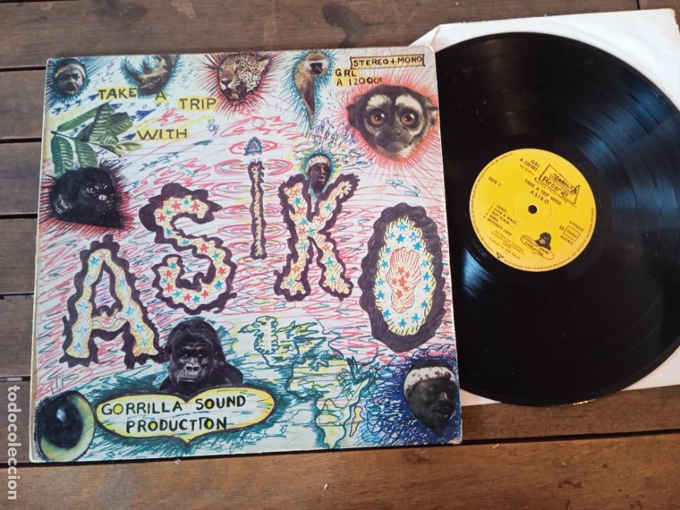 Discos de vinil: ASIKO LP. TAKE A TRIP WITH. MADE IN USA. US. GORRILLA RECORDS. 1977. AFROBEAT. RARE