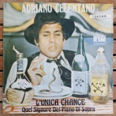 Discos de vinilo: DISCO - VINILO - SINGLE - ADRIANO CELENTANO - L'UNICA CHANCE - ARIOLA 1268-A / 1973