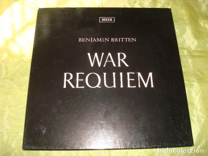 Discos de vinilo: BENJAMIN BRITTEN. WAR REQUIEM. CAJA CON 2 LP&acute;S + LIBRETO. IMPECABLE - Foto 1