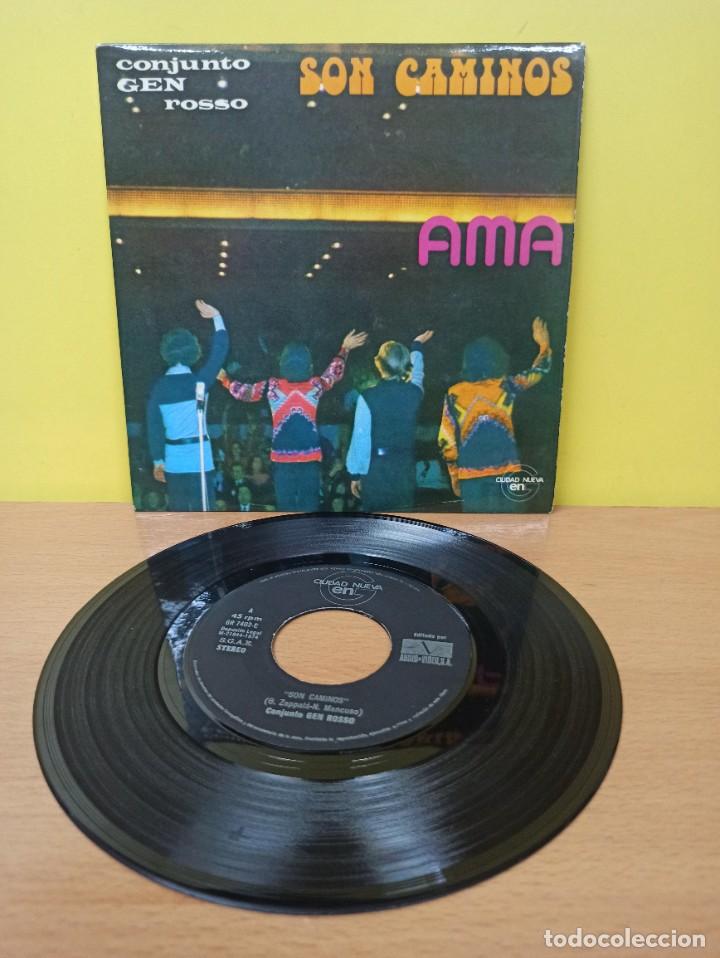 Vinyl-Schallplatten: SINGLE - DISCO DE VINILO - CONJUNTO GEN ROSSO - SON CAMINOS - AMA