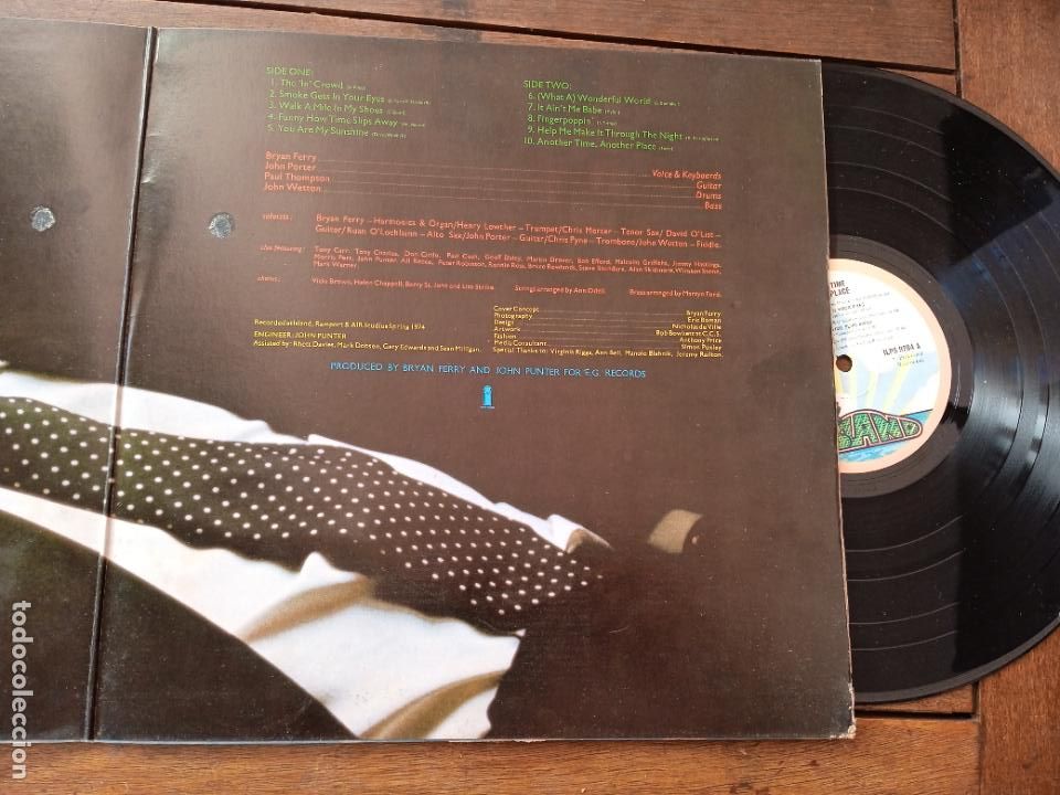 Discos de vinilo: BRYAN FERRY LP. ANOTHER TIME. ANOTHER PLACE. 1971 - Foto 3