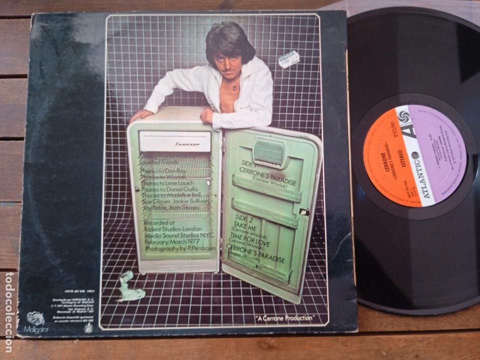Discos de vinilo: CERRONE LP CERRONES PARADISE. MADE IN SPAIN. 1977 - Foto 2